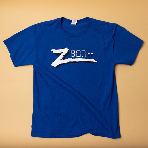 Vintage Z90.7 FM T-Shirt Large Blue - Picture 1 of 1